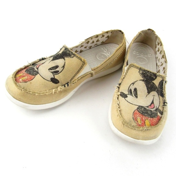 mickey mouse canvas crocs